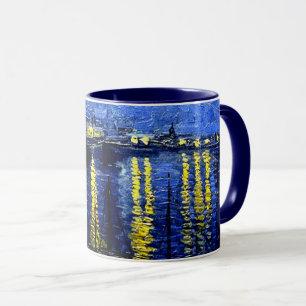 Caneca Starry Night sobre o Rhone