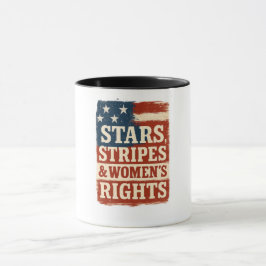 Caneca Stars, Stripes & Women’s Rights Distressed Flag