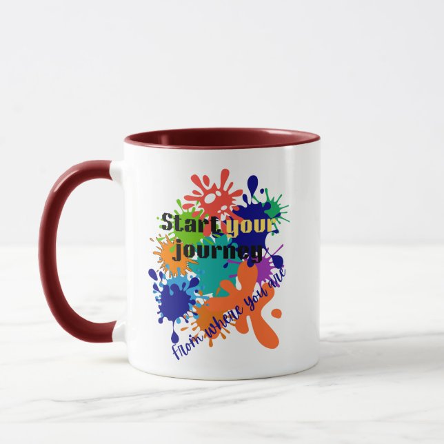 Caneca Start Your Journey Motivational Mug | Black Friday (Esquerda)