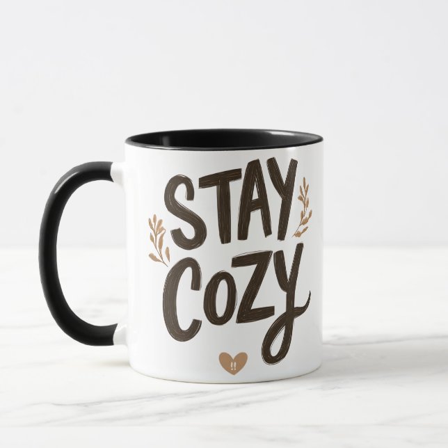 Caneca Stay Cozy Mug | Hygge Lifestyle Comfort Gift (Esquerda)