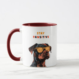 Caneca Stay Pawsitive – Cachorro Legal com Óculos 