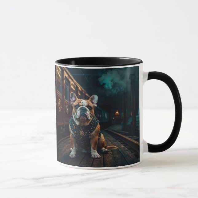 Caneca Steampunk Bulldog Stationmaster Portrait (Direita)