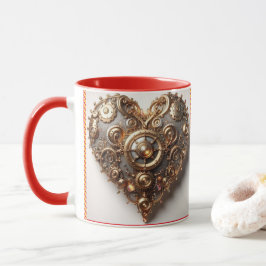 Caneca Steampunk Elegant Clockwork Gear Heart