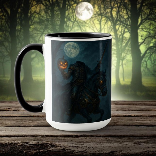 Caneca Steampunk Gothic Horror Headless Horseman (Criador carregado)