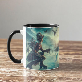 Caneca Steampunk Victorian Fantasy Winter Messenger