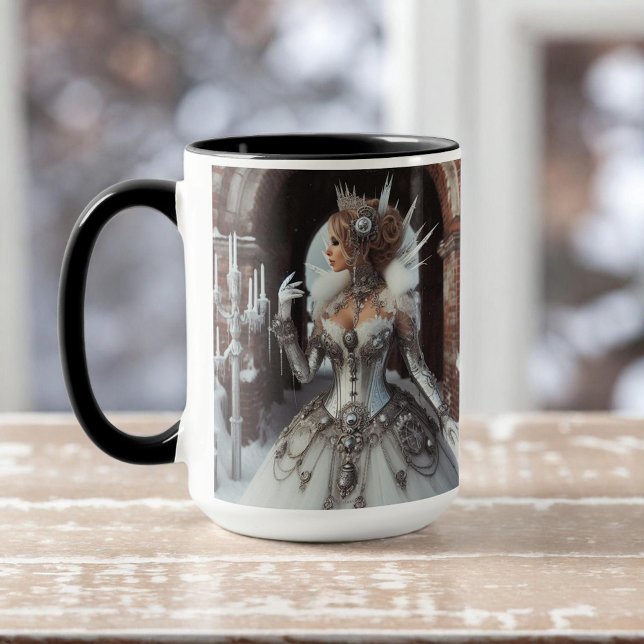 Caneca Steampunk Victorian Industrial Winter Ice Queen (Criador carregado)