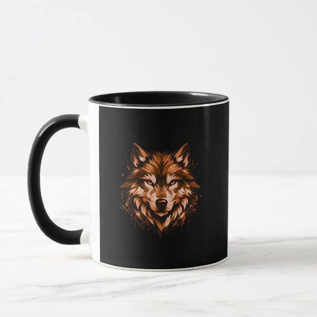 Caneca Steel Wolf Focus | Illustrated Power Animal (Esquerda)