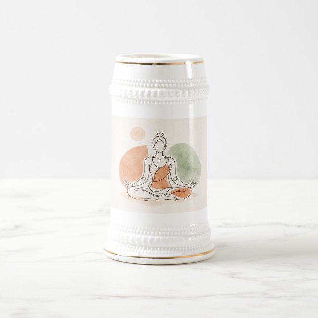 Caneca Stein de Meditação Yoga Minimalista (Centro)