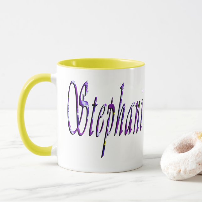 Caneca Stephanie, Nome Logo, (Com Donut)