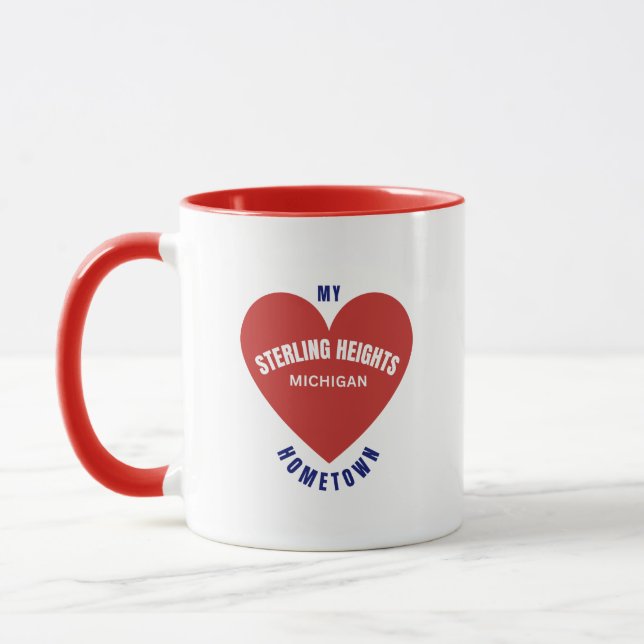 Caneca Sterling Heights Michigan Home Coffee Mug (Esquerda)