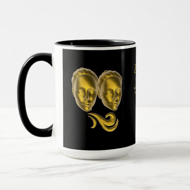 Caneca Sternzeichen Zwillinge, gold -  (Esquerda)