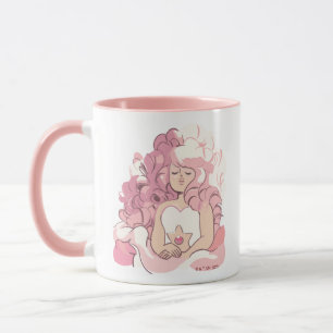 Caneca Steven Universe   Ilustração de Rosa Quartz