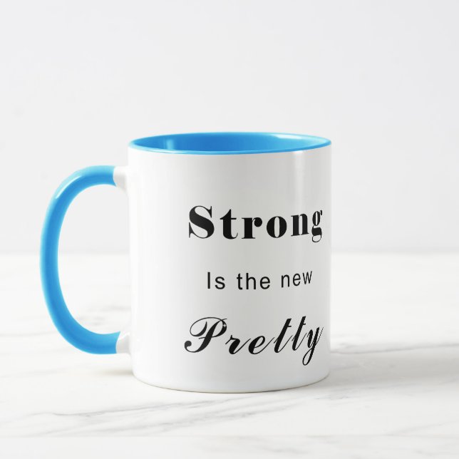 Caneca Stong é o bonito novo - texto somente (Esquerda)