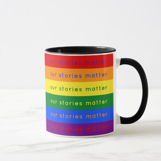 Caneca Stories Matter Gay Pride Intersection Rainbow Flag (Direita)