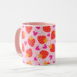 Caneca Strawberry Seamless Pattern