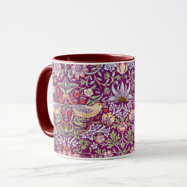 Caneca Strawberry Thef Red, William Morris (Frente Esquerda)