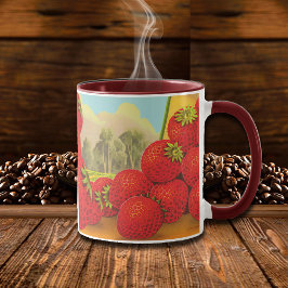 Caneca Strawberry Vintage Kitchen Crate Mug
