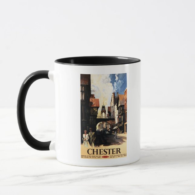 Caneca Street View com Casal e Tower Clock Rail (Esquerda)