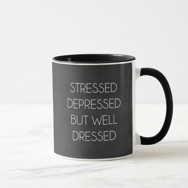Caneca Stressed comprimiu mas bem vestido (Direita)