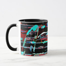 Caneca Structural Interference – Abstract Coffee Mug