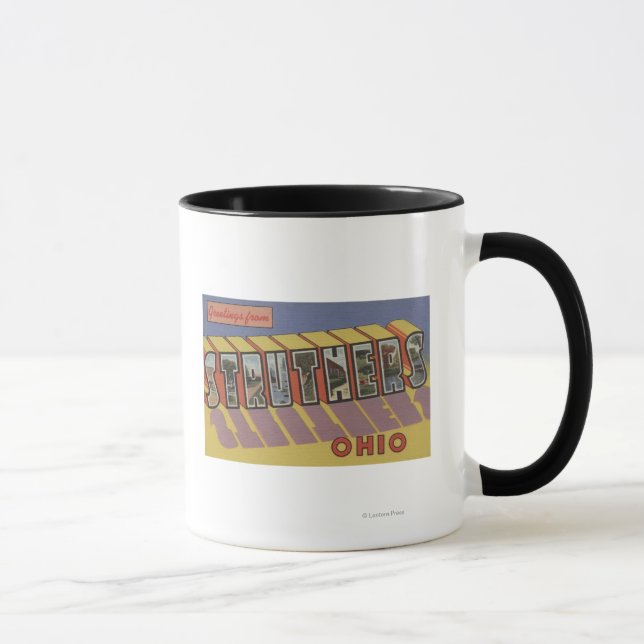 Caneca Struthers, Ohio - Cenas com Letras Grandes (Direita)
