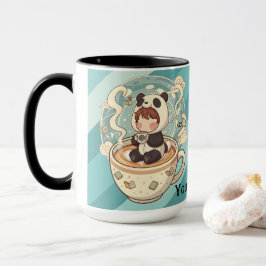 Caneca Stylish Two-Tone Panda Coffee Mug