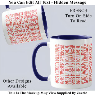 Caneca Sua Mensagem Oculta Personalizada Sinalizador Fran