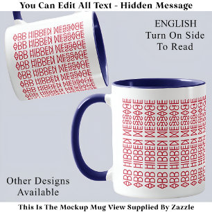 Caneca Sua Mensagem Oculta Personalizada Union Jack 150GW