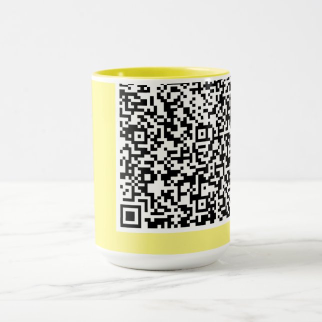 Caneca Sua Verificação de Código QR Informa Sua Cor Perso (Centro)