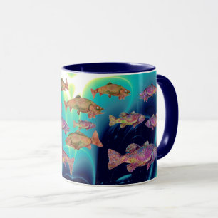 Caneca SUBÁGUA, PESCADOS, CORANTE DE CORANHA azul
