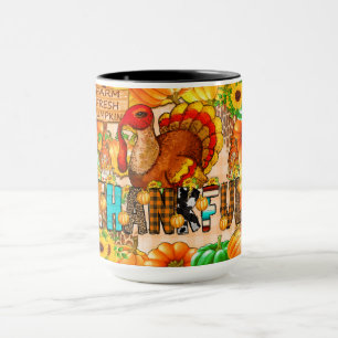 Caneca Sublimação de Tumbler Magro Agradecido - Dia de Aç
