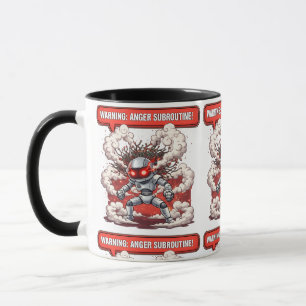 Caneca Subrotina de Ira Advertência! Tecnologia de Robô E