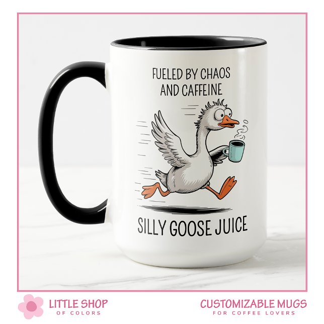 Caneca Suco de Ganso Bobo Divertido Personalizado (Criador carregado)