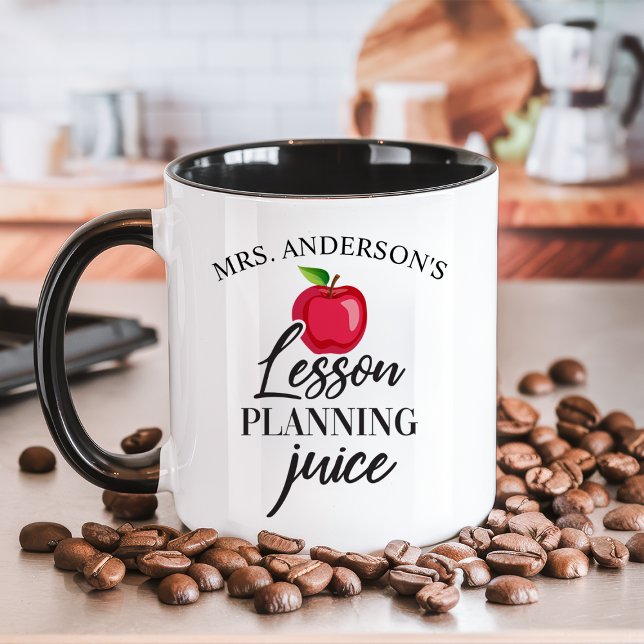 Caneca Suco de Planejamento de Aula Engraçado Personaliza (Criador carregado)