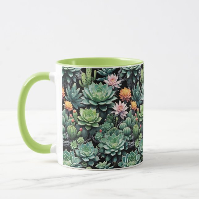 Caneca Sucultivos e Plantas de Cactus (Esquerda)