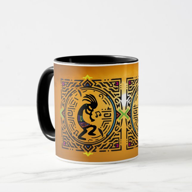 Caneca Sudoeste Americano Nativo Kokopelli (Frente Esquerda)