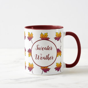 Caneca Sudorese Cair Folhas Sazonais Autumn Mug