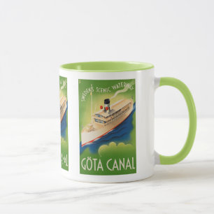 Caneca Suecia Viagens vintage