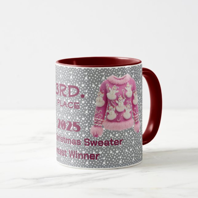 Caneca Suéter de Natal Brega 3º Lugar Vencedor do Concurs (Frente Esquerda)