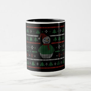 Caneca Suéter Feio - Jumper Bonito de Natal Snowman