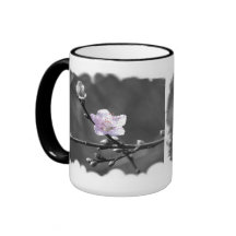 Sugestão da flor de cerejeira cor-de-rosa