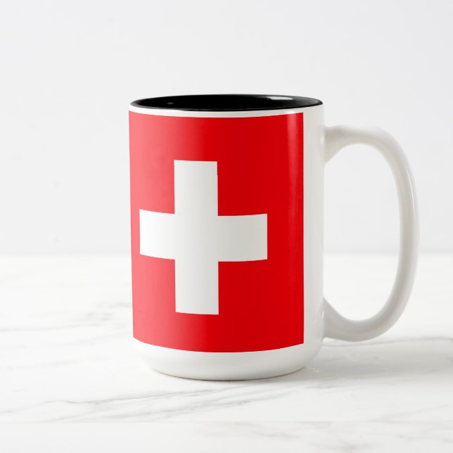 Caneca suíça da bandeira (Direita)