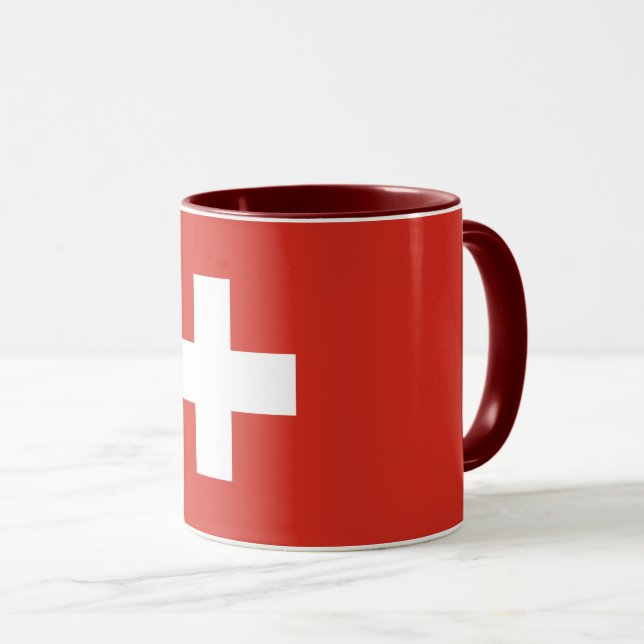 Caneca Suiça sinalizador Mug (Frente Esquerda)