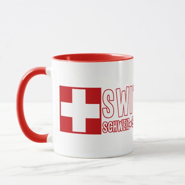 Caneca SUIÇAS - escolha estilo e cor (Esquerda)