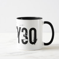 Caneca suja de trinta aniversário de 30 anos