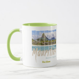 Caneca Sumário da praia do Oceano Índico Maurício