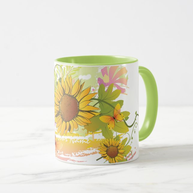 Caneca Summer Floral 1A Mug (Frente Esquerda)