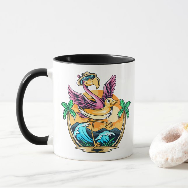 Caneca Summer Fun Flamingo (Com Donut)