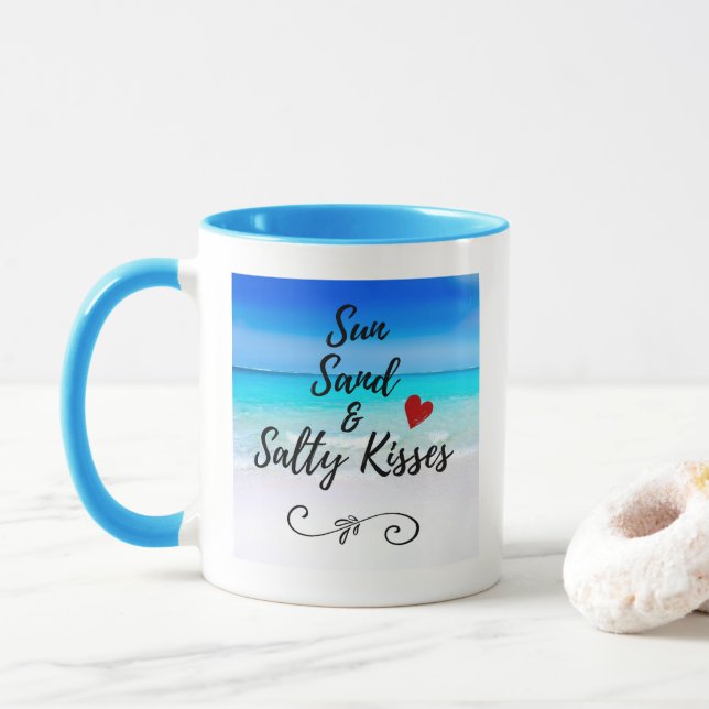 Caneca Sun Sand e Salty Kisses Tropical Beach (Com Donut)