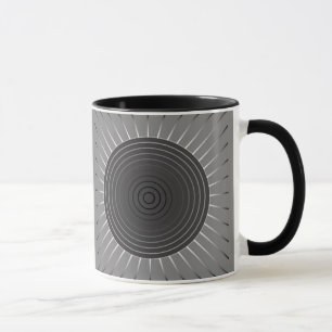 Caneca Sunburst Geométrico Moderno - Cinzas de Hematite 